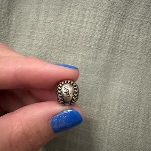 Pandora White Sox Baseball Charm